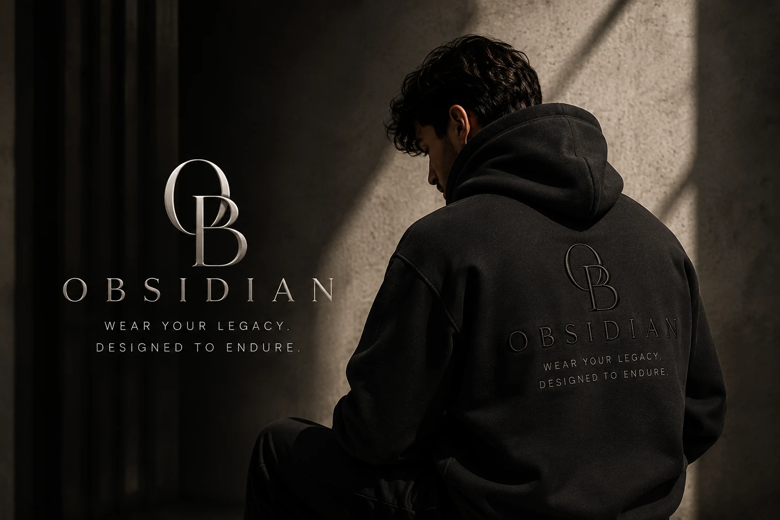 Obsidian black hoodie