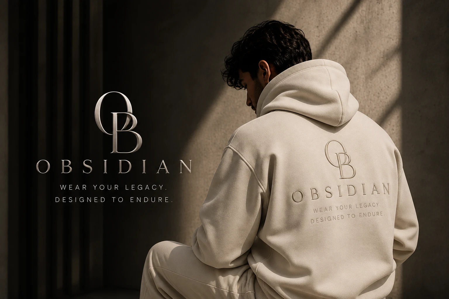 Obsidian bone hoodie