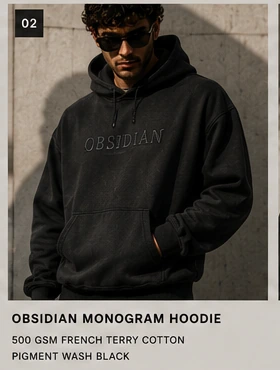 Obsidian Monogram Hoodie